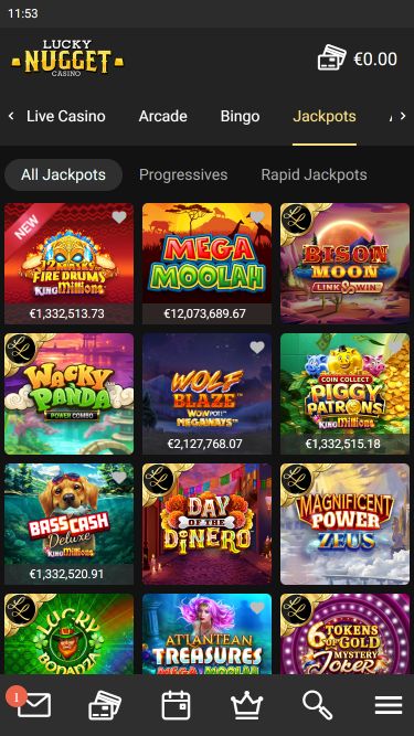 Lucky Nugget Casino Mobile Jackpot