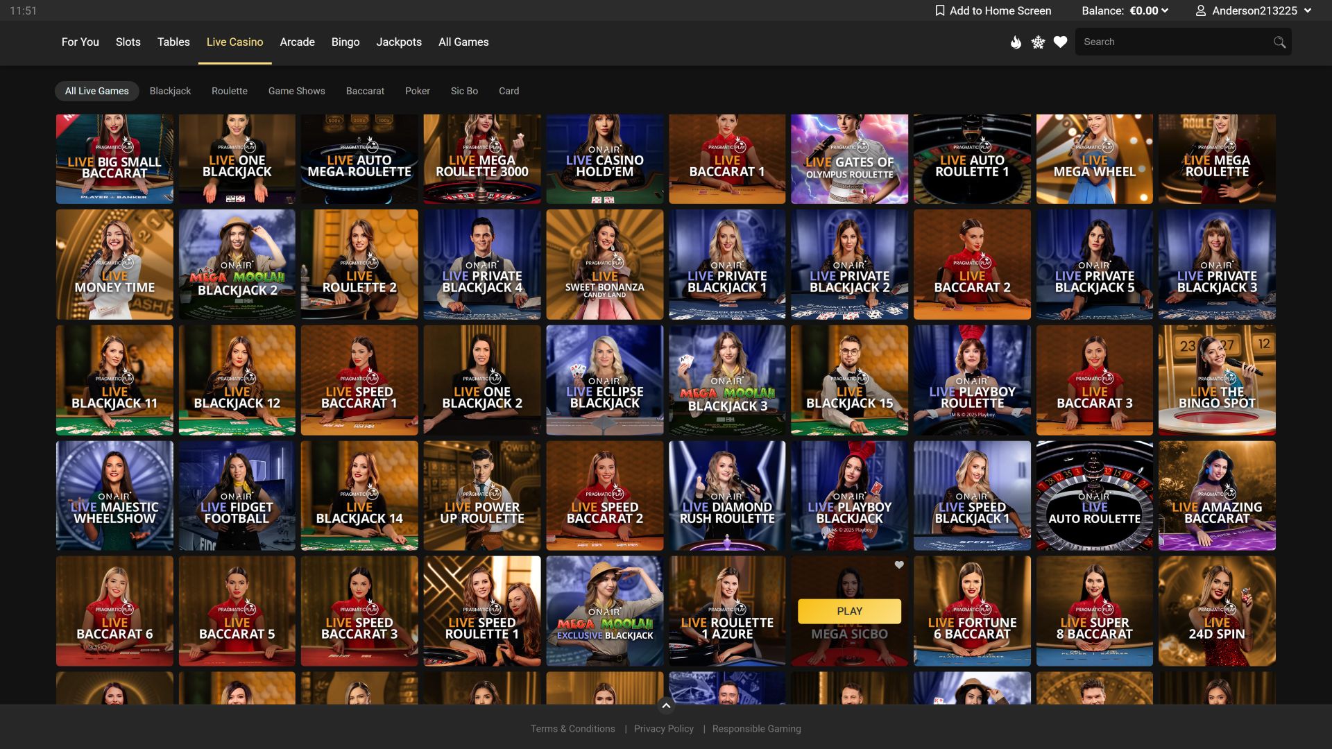 Lucky Nugget Casino Desktop Live Dealer