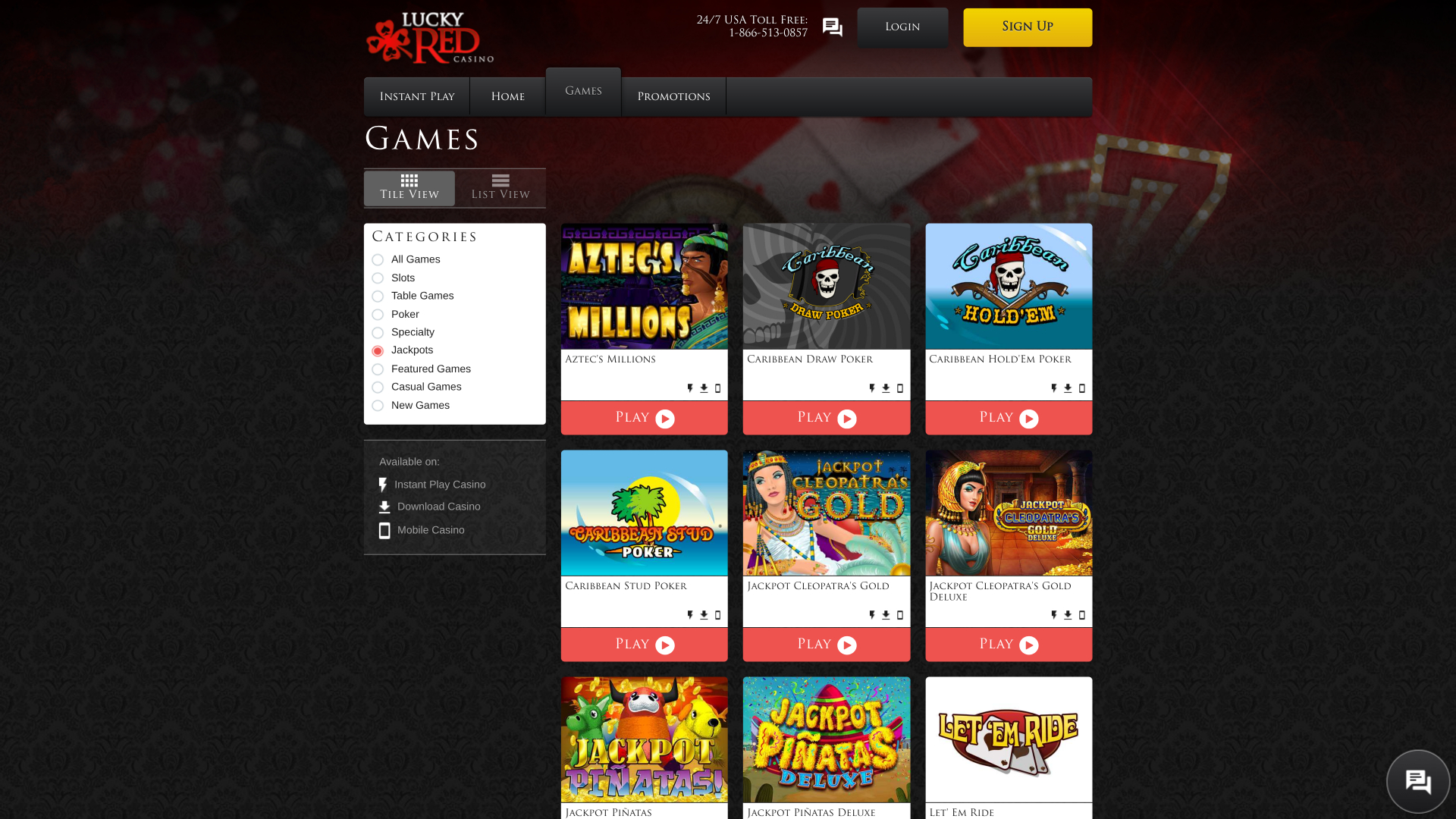 Lucky Red Casino Desktop Jackpot