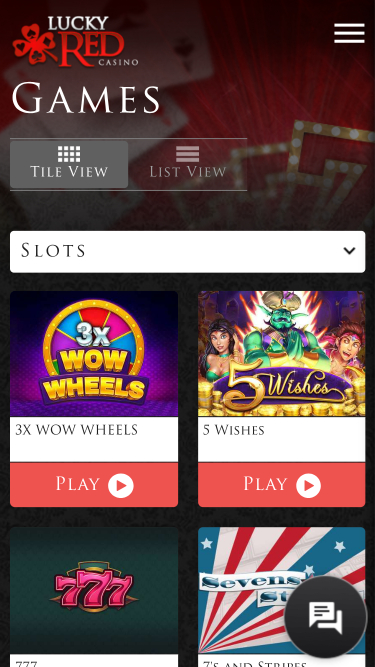 Lucky Red Casino Mobile Games