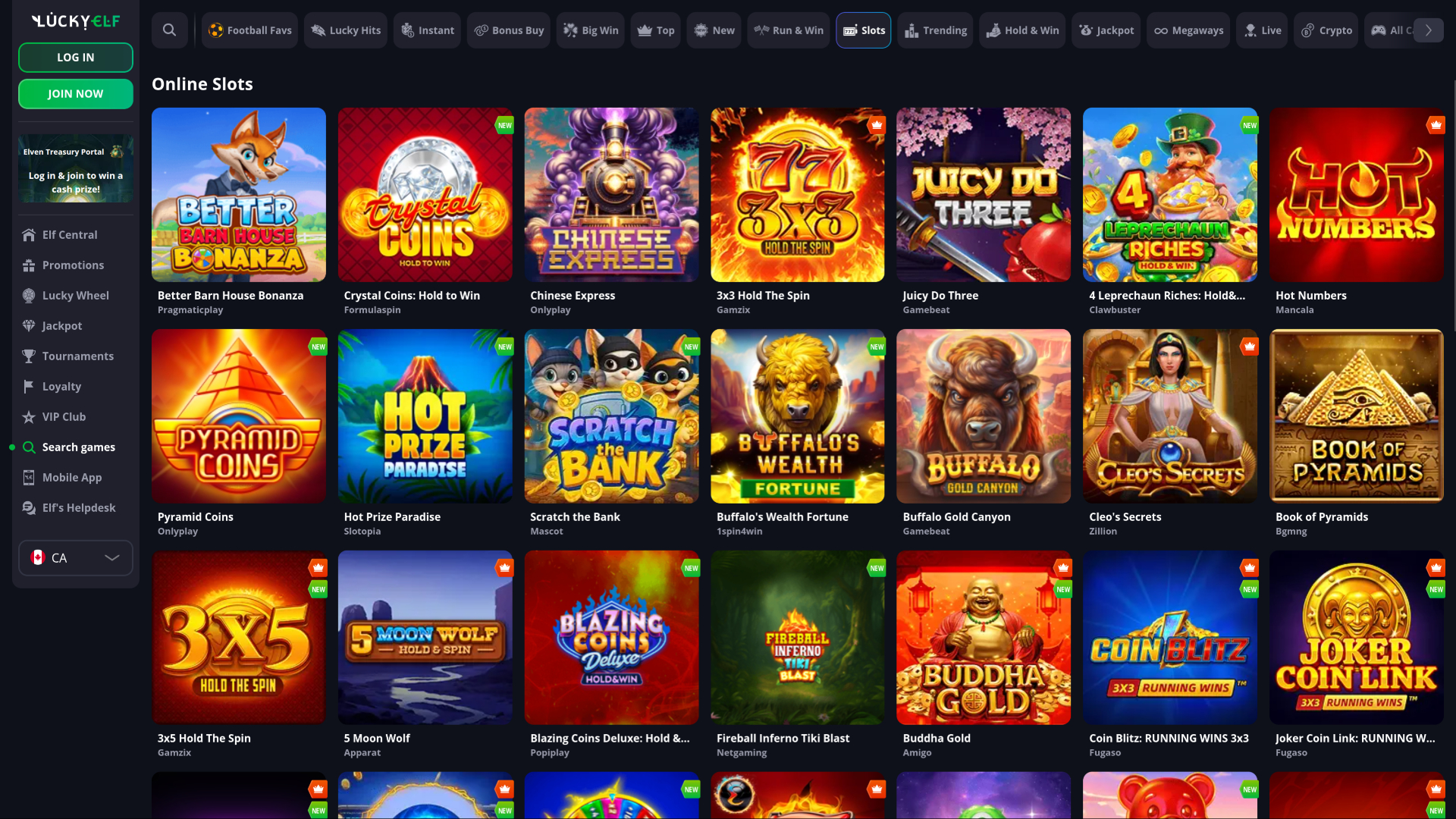Luckyelf Casino Desktop Games