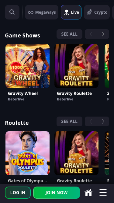 Luckyelf Casino Mobile Live Dealer