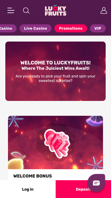 LuckyFruits Casino Mobile Promotions