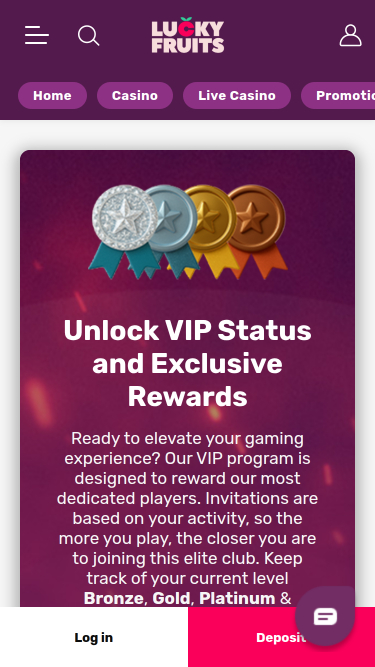 LuckyFruits Casino Mobile VIP