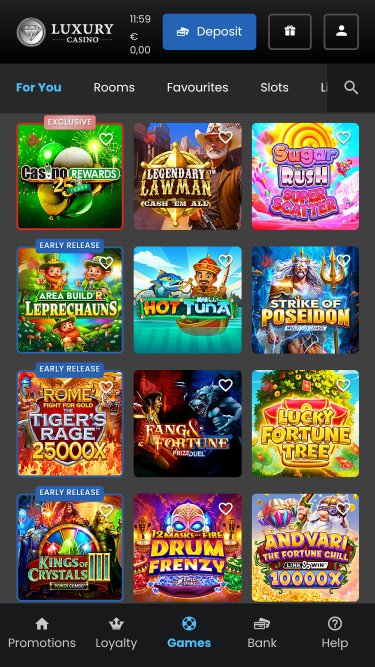 Luxury Casino Mobile Games