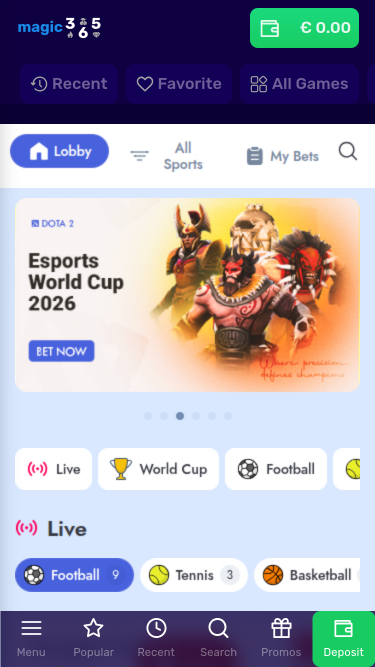 Magic365 Casino Sports Mobile