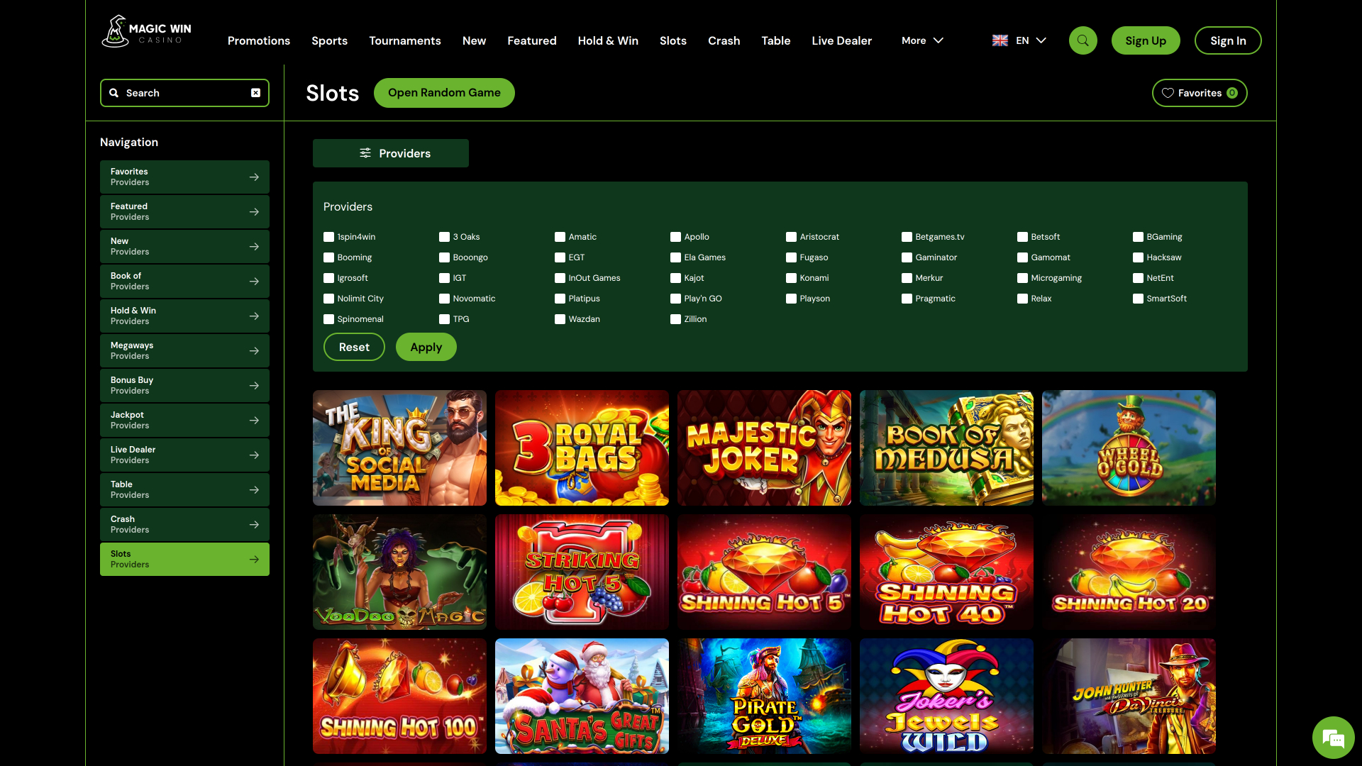 MagicWin Casino Desktop Game Developers