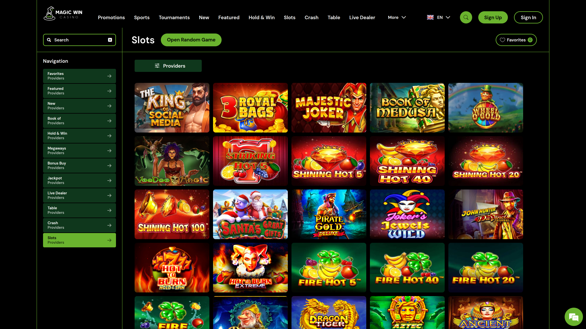 MagicWin Casino Desktop Games