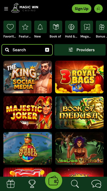MagicWin Casino Mobile Games