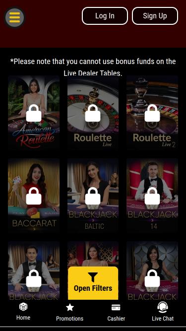 Mandarin Palace Casino Mobile live dealer