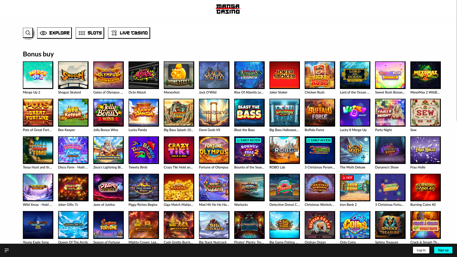 Manga Casino Desktop Bonus Buy