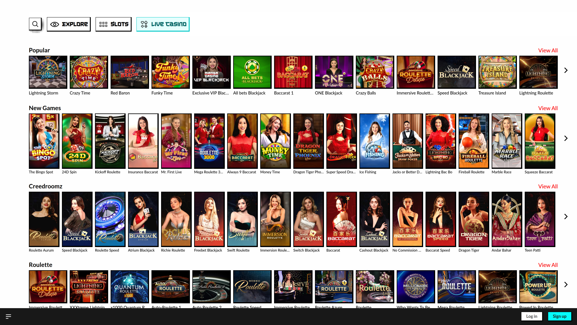 Manga Casino Desktop live dealer