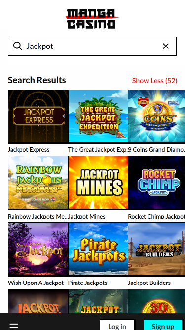 Manga Casino Mobile jackpot