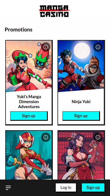 Manga Casino Mobile Promotions