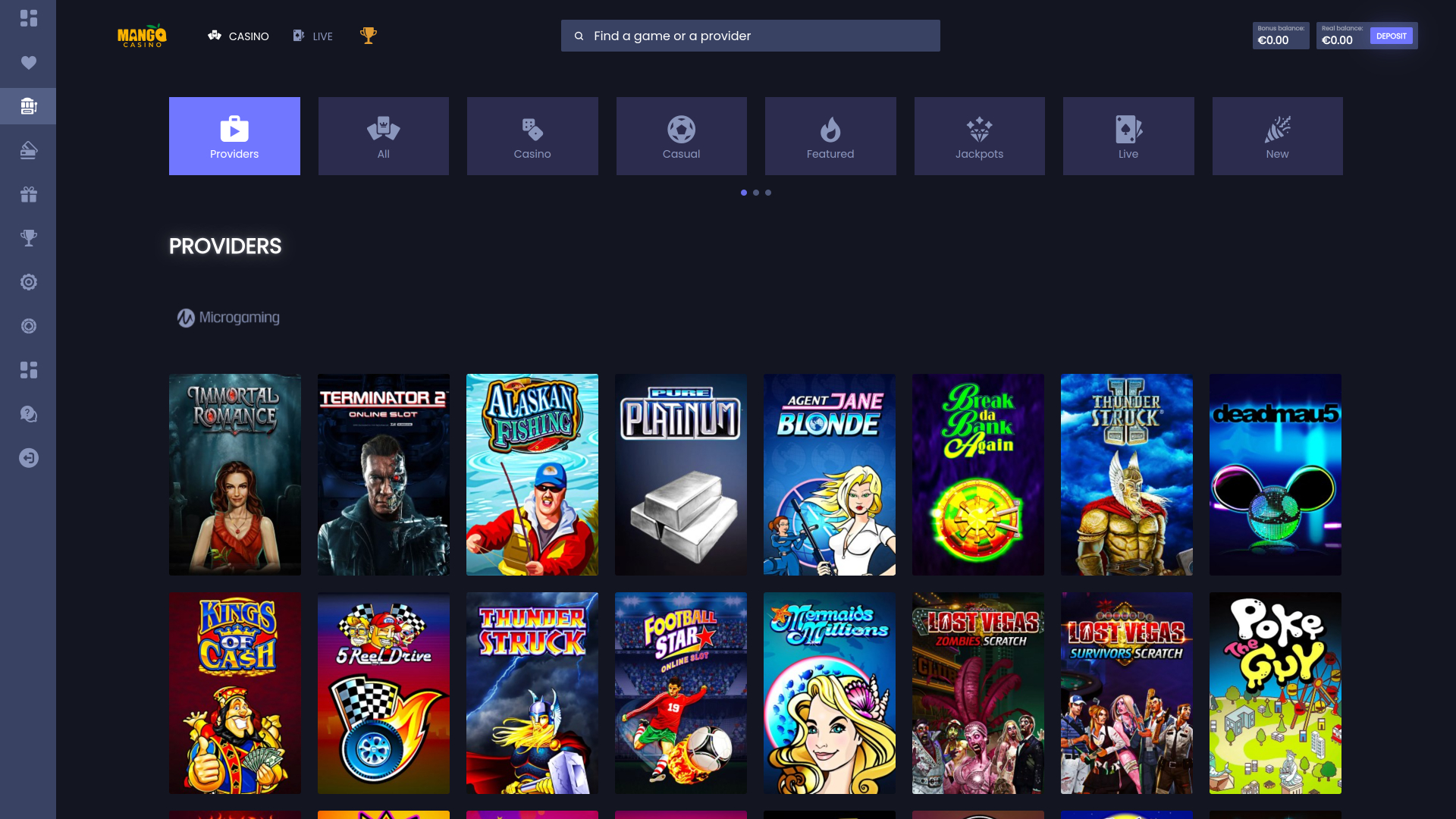 Mango Casino Desktop Game Developers