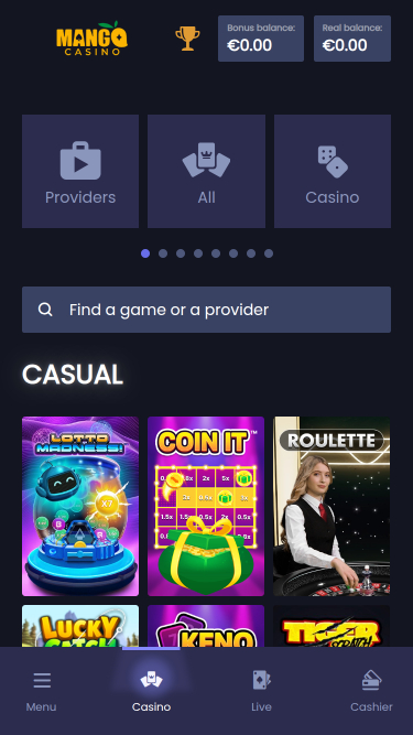 Mango Casino Mobile Casual Games