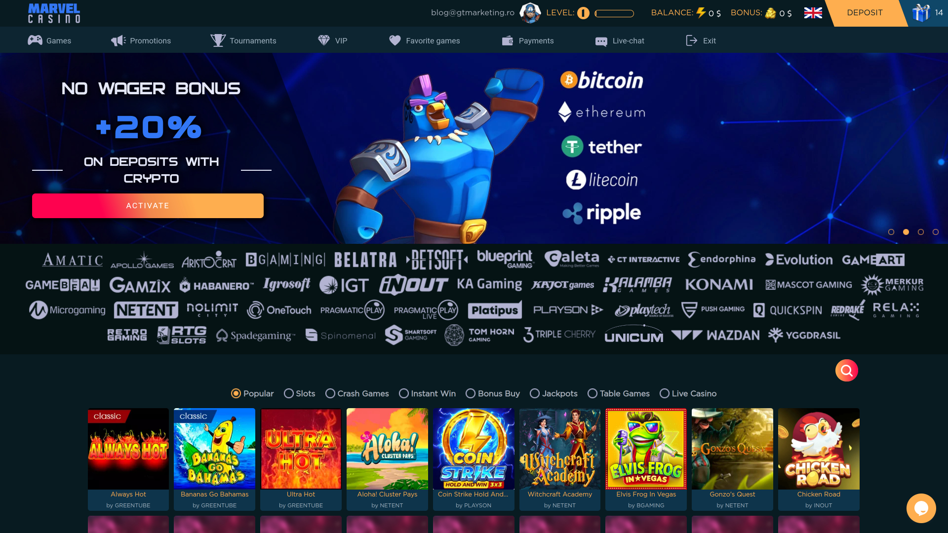 Marvel Casino Desktop Game Developers