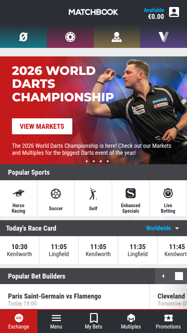 Matchbook Casino Mobile sports