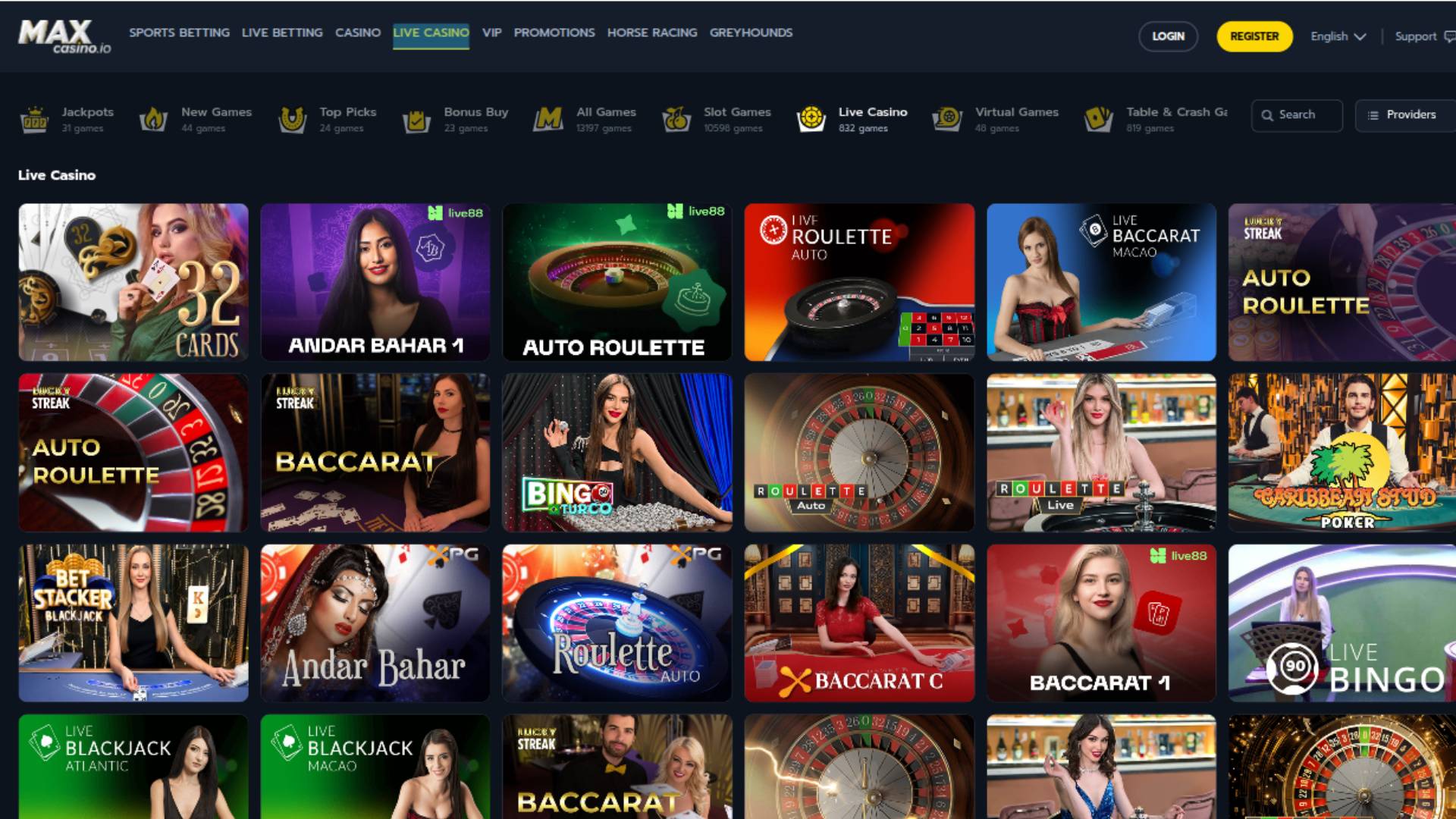 MaxCasino Live Dealer