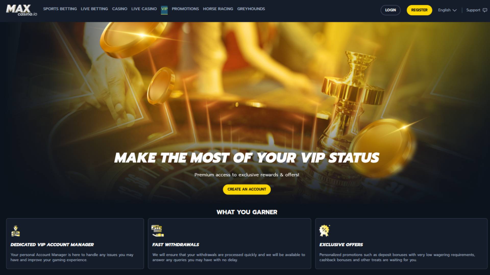MaxCasino VIP Program