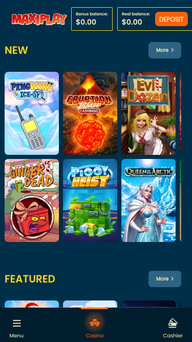 Maxiplay Casino Mobile Games