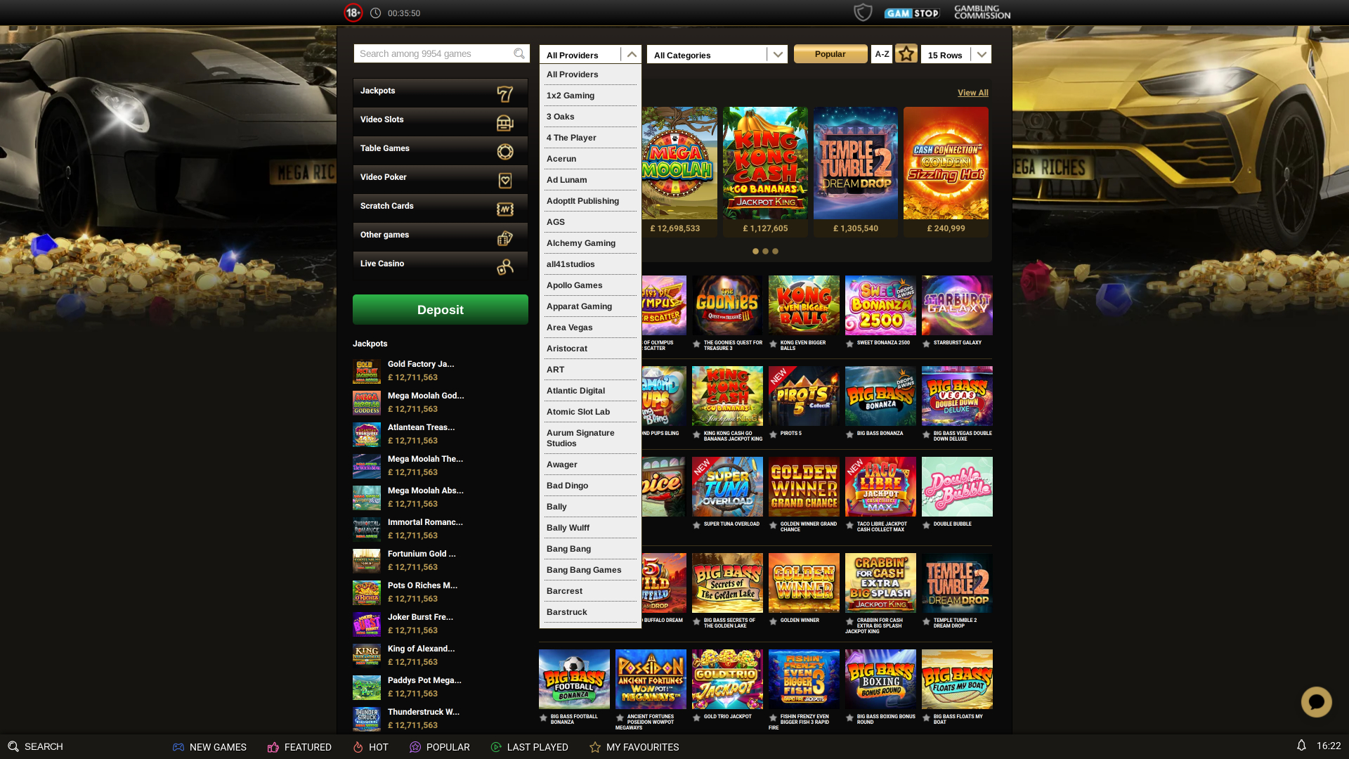 Mega Riches Casino Desktop Game Developers