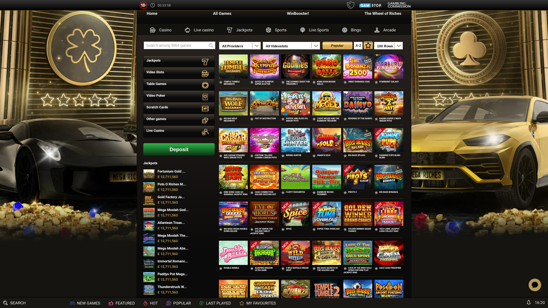Mega Riches Casino Desktop Games