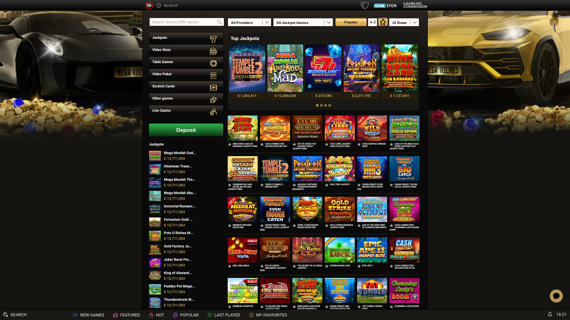 Mega Riches Casino Desktop Jackpot
