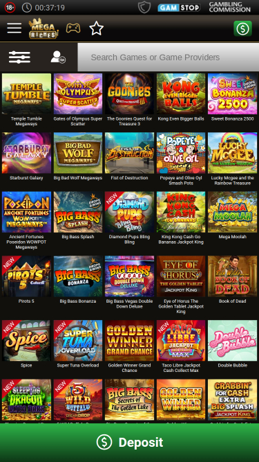 Mega Riches Casino Mobile Games