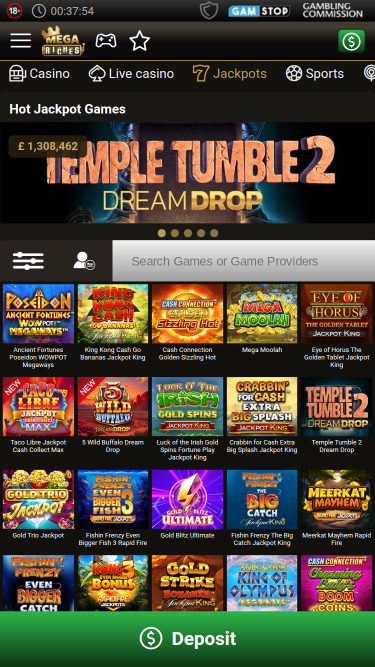 Mega Riches Casino Mobile Jackpot