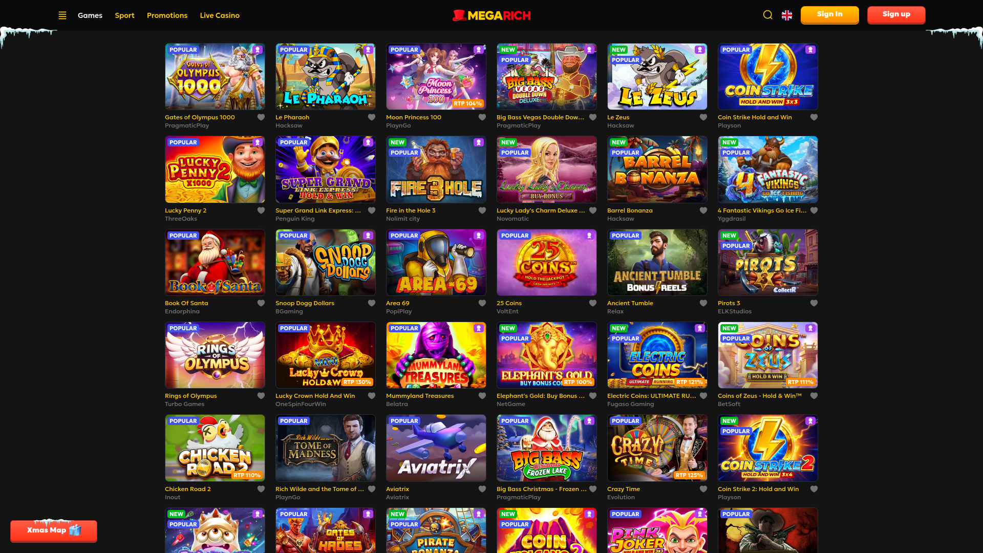 Megarich Casino Desktop Games