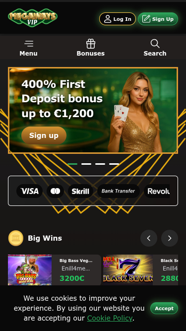 Megawaysvip Casino Mobile Games