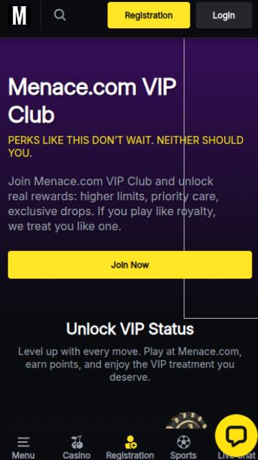 Menace Casino VIP Mobile