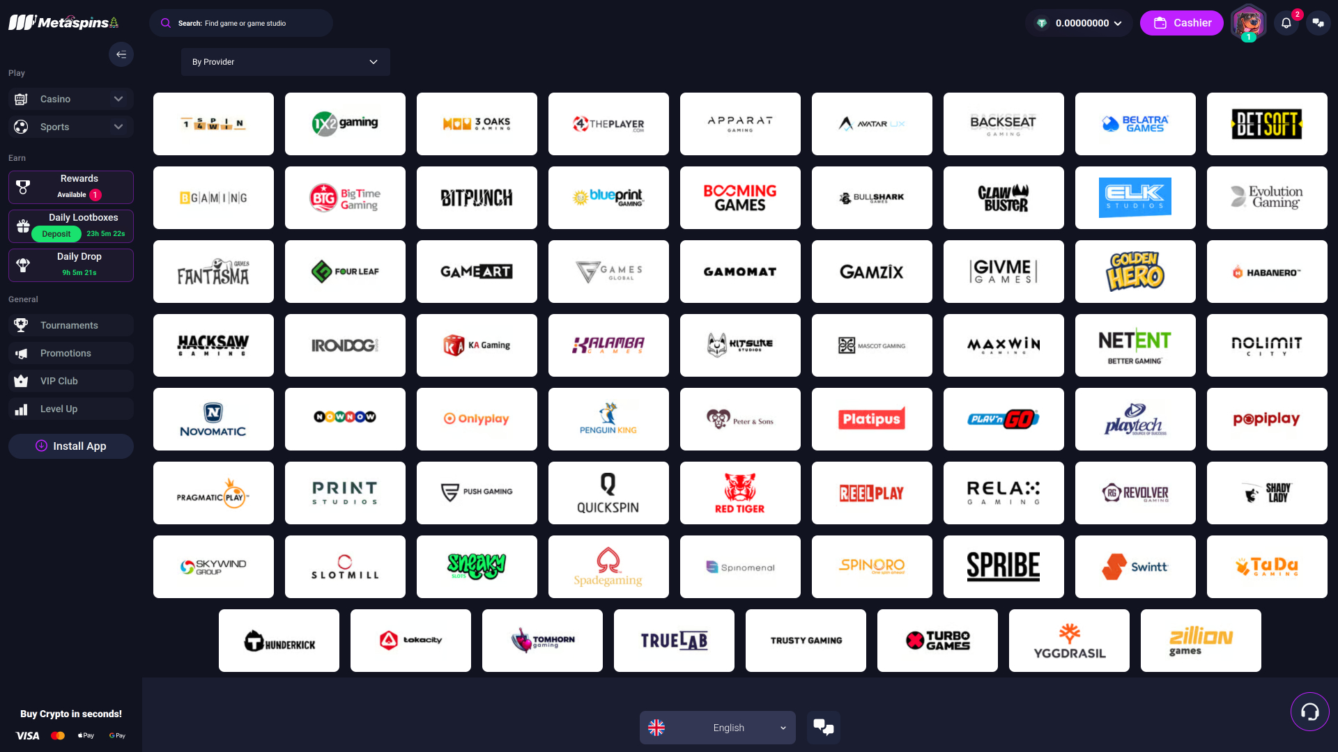 Metaspins Casino Desktop Game Developers