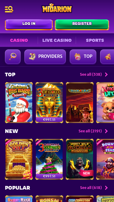 Midarion Casino Games Mobile