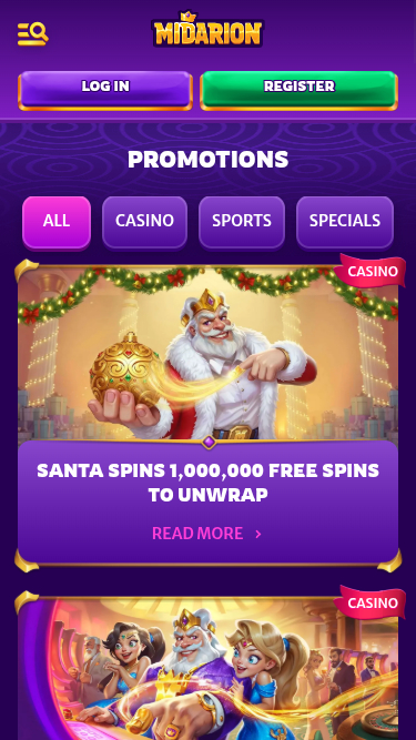 Midarion Casino Promotions Mobile