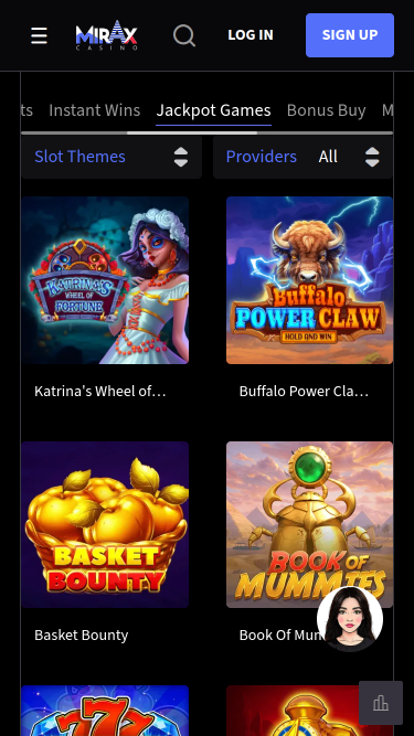 Mirax Casino Mobile Jackpot