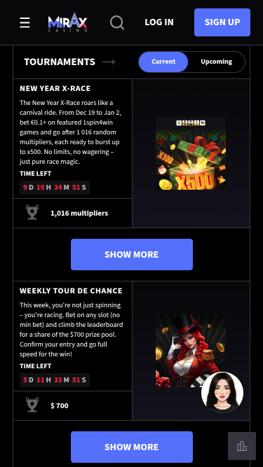 Mirax Casino Mobile Tournaments