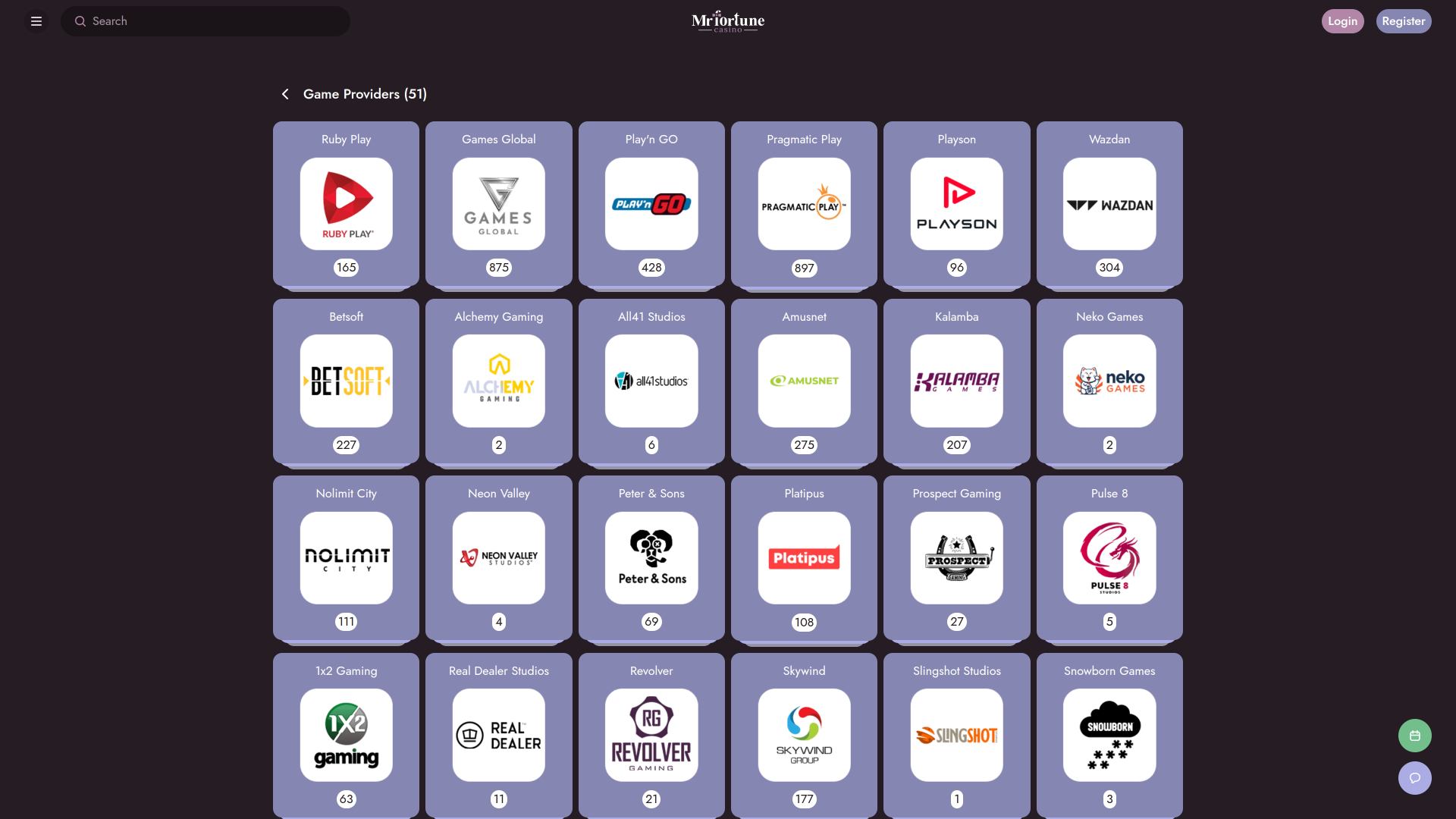 Mr Fortune Casino Desktop Game Developers