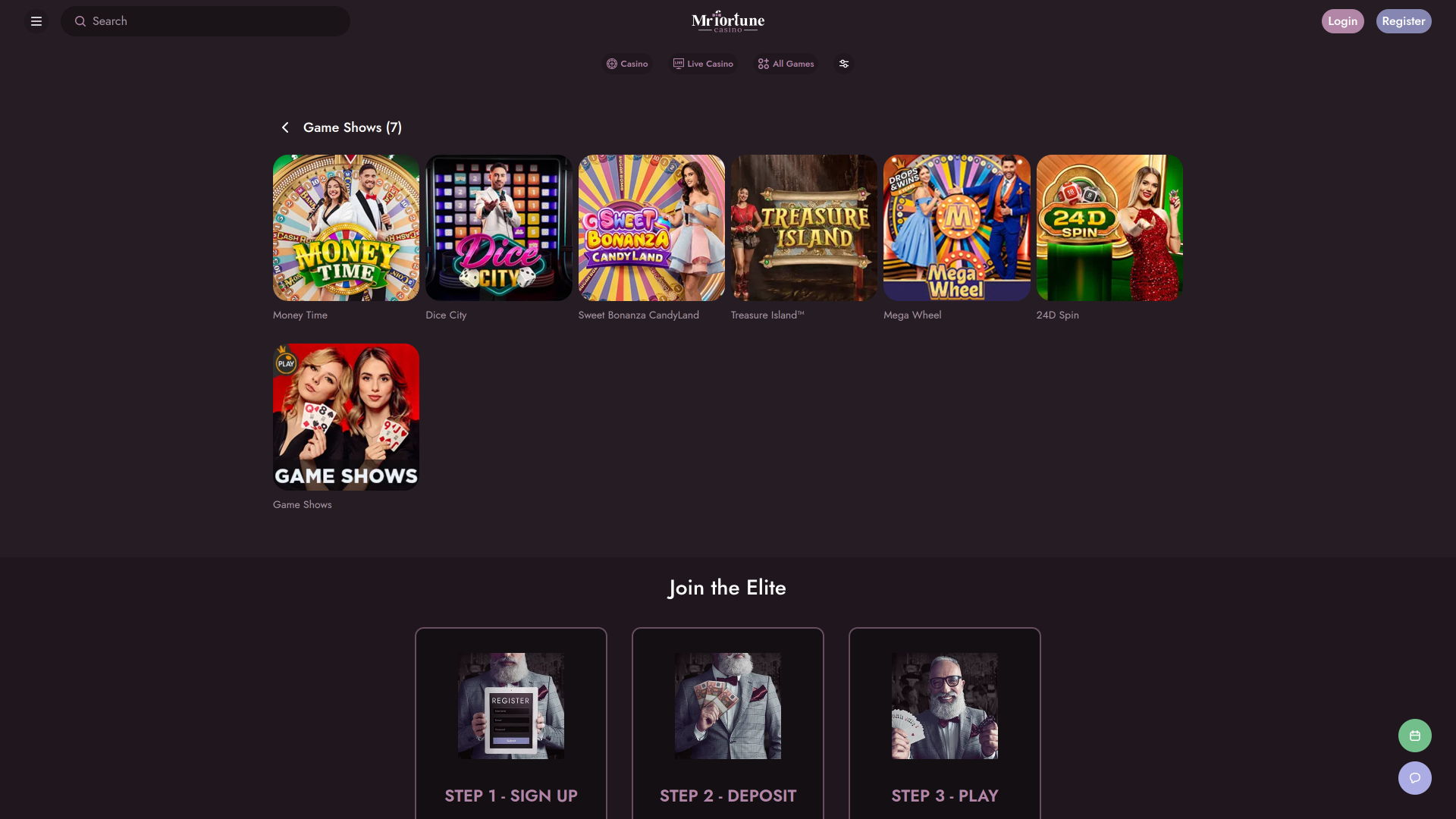 Mr Fortune Casino Desktop Game Shows