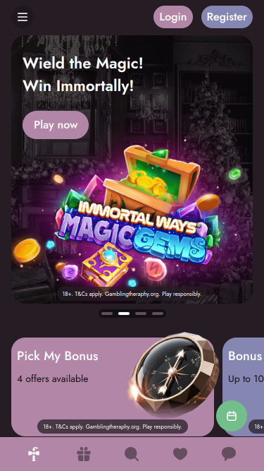 Mr Fortune Casino Mobile Homepage