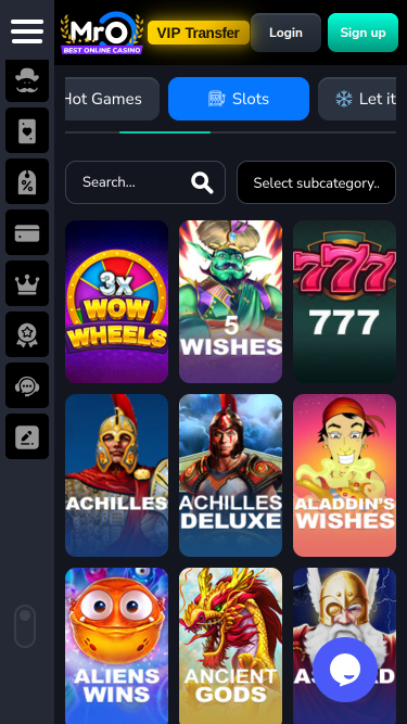 MrO Casino Mobile Games