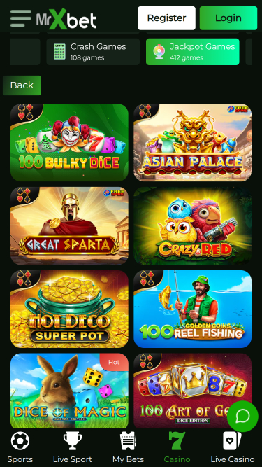 MrXbet Casino Mobile Jackpot