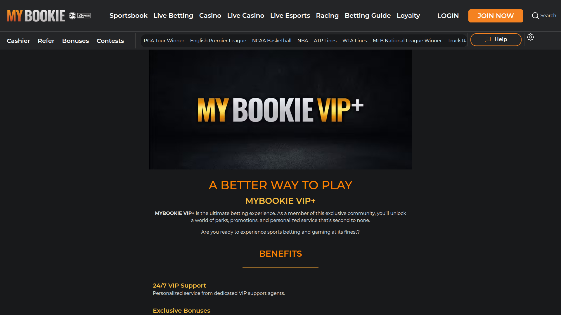MyBookie Casino Desktop VIP Program