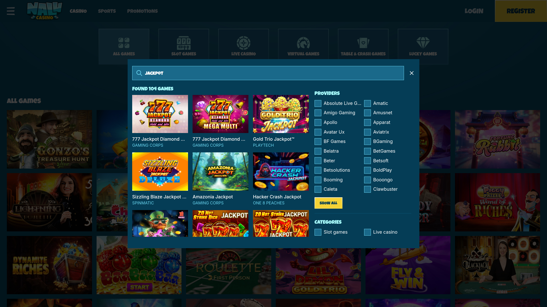 Nalu Casino Desktop Jackpot