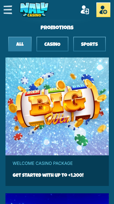 Nalu Casino Mobile Promotions