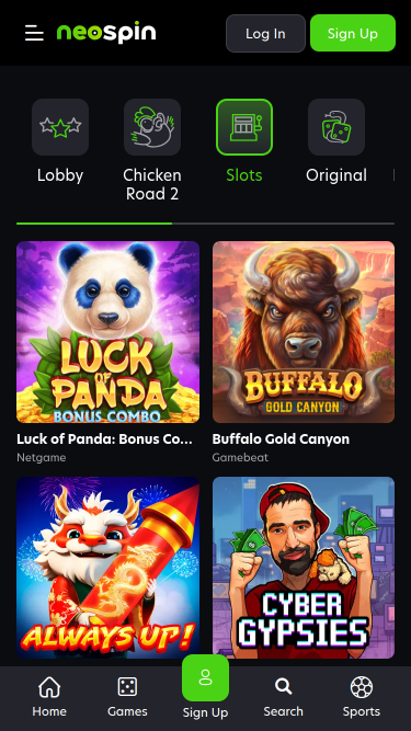 Neospin Casino Mobile Games