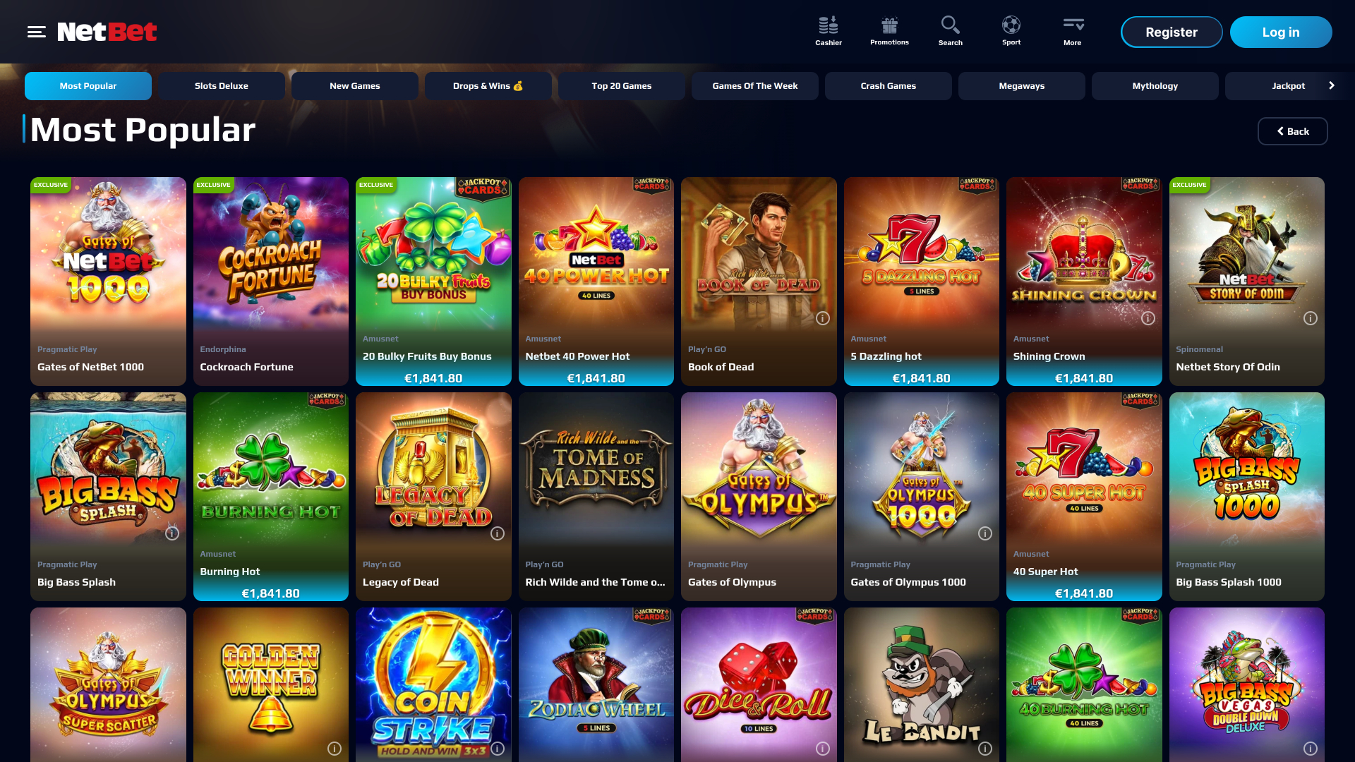 NetBet Casino Desktop Games