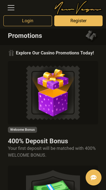 NewVegas Casino Mobile Promotions