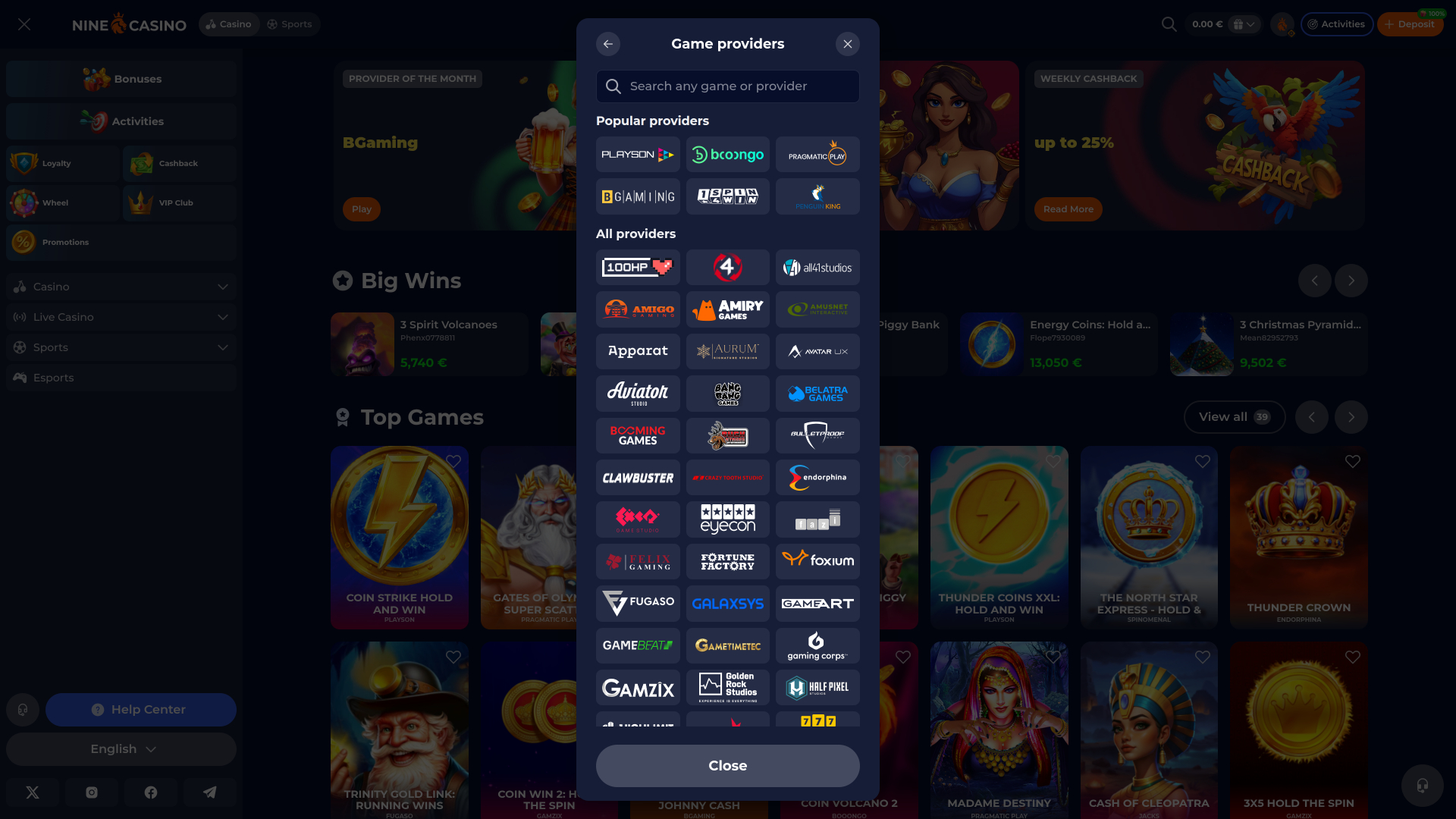 Nine Casino Desktop Game Developers